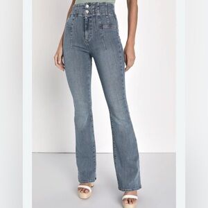 We The Free Blue Flare & Wide Leg Jeans